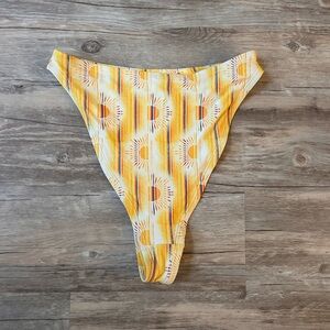 Yellow and Orange High Leg Bikini Bottom